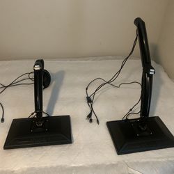 Huanuo Dual Monitor Stand (13 - 35 In) w/ Dell 19” Monitors 