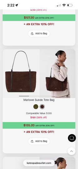 Kate Spade Marlowe Suede Tote Bags