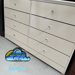 White Diamond Eight Drawer Dresser New Cómoda Cajonera