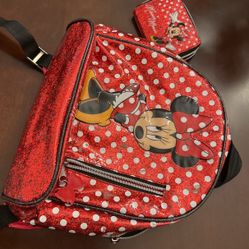 Minnie Mouse Backpack And Wallet Disney Parks 