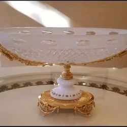 Italian Handcut Crystal Centerpiece dish