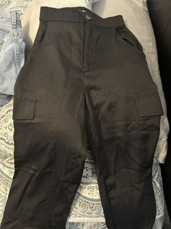 Satin Cargo Pants