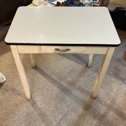 Antique Enamel Topped Table