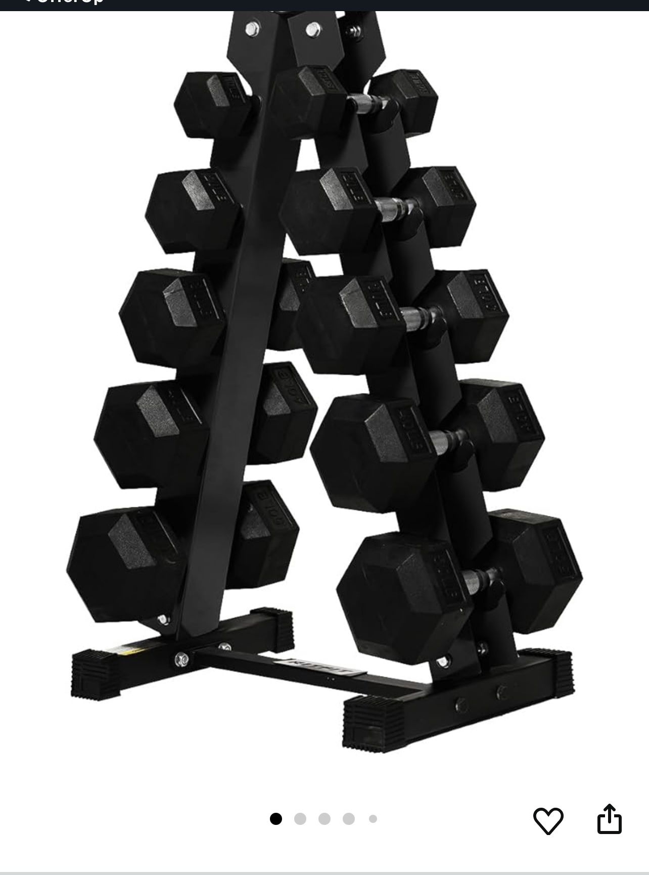 New Rubber Hex 300lbs Dumbbells Set - 20lbs, 25lbs, 30lbs, 35lbs, 40lbs Includes The Tree Rack
