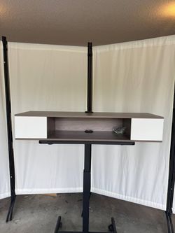 🔥 HOT DEAL | Modern Floating TV Stand - Gray & Creamy White 📺