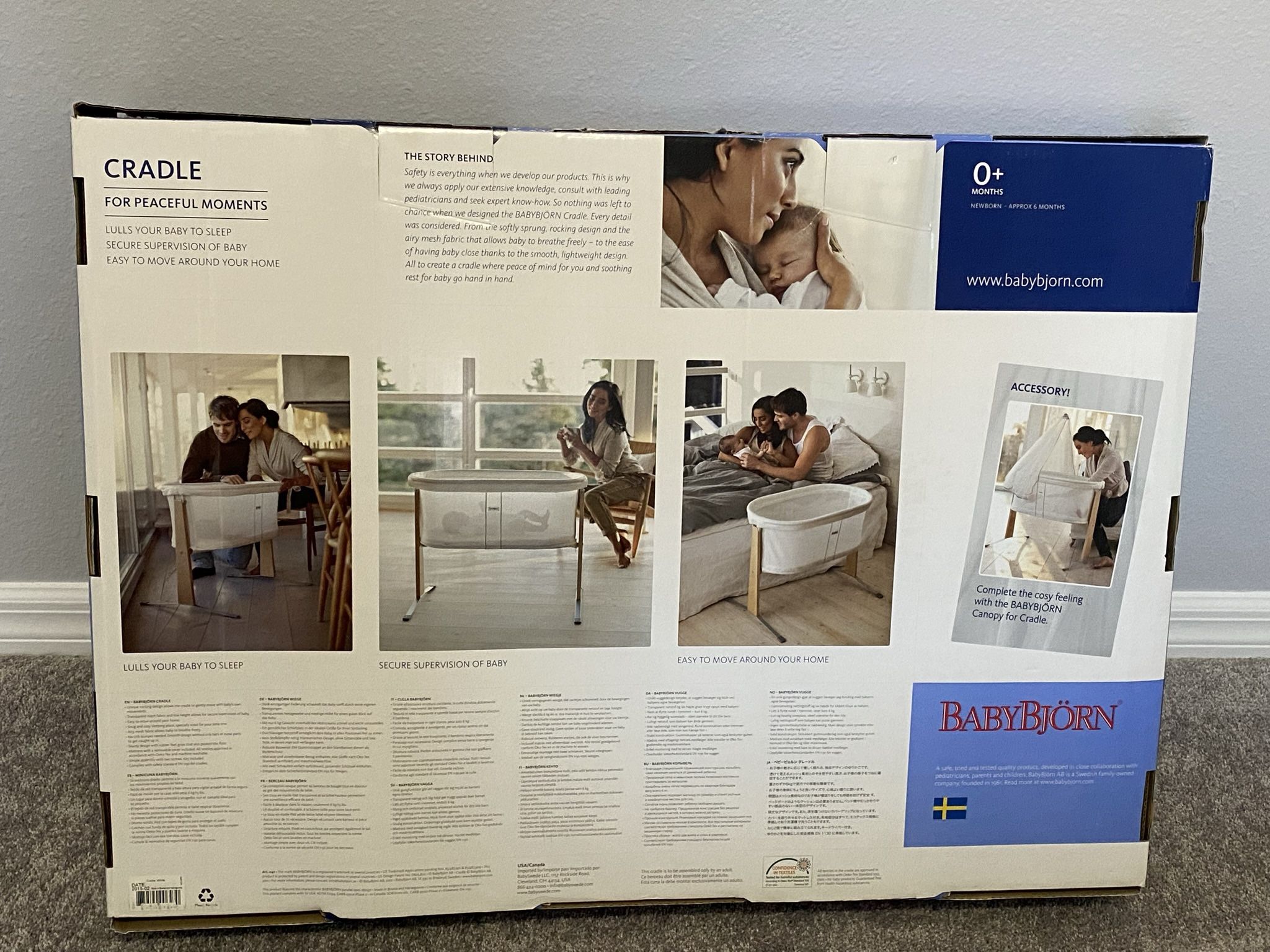 Cradle/Bassinet With Canopy Baby Bjorn