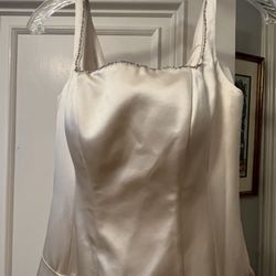 Jenny Lee Couture Silk Satin Wedding Dress  