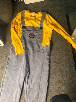 Minion Halloween Costume with Overalls