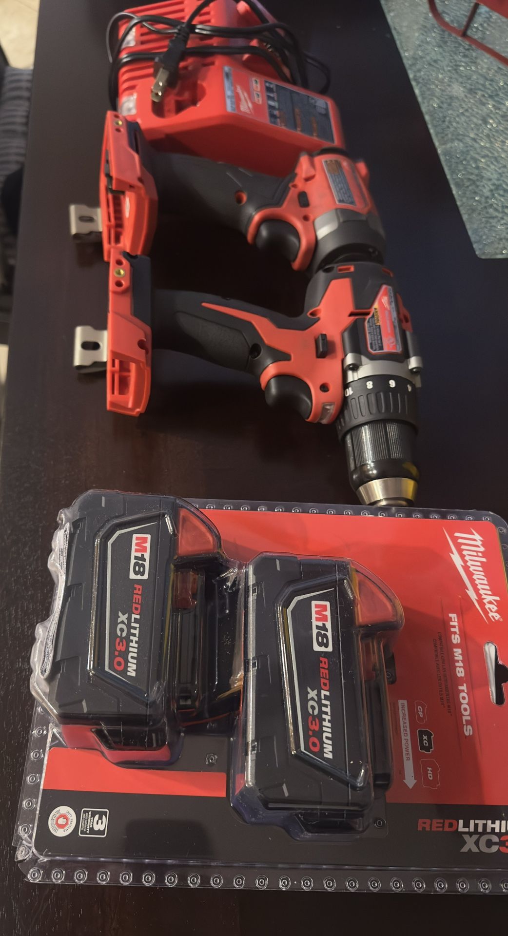 Milwaukee M18 Drill Set With 2 Batteries. 
