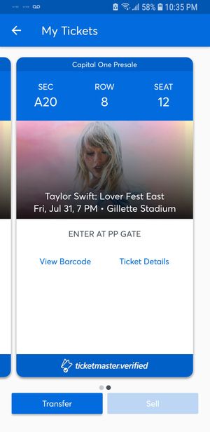 Lover Fest East Taylor Swift July 31 2019 For Sale In Irvine Ca Offerup