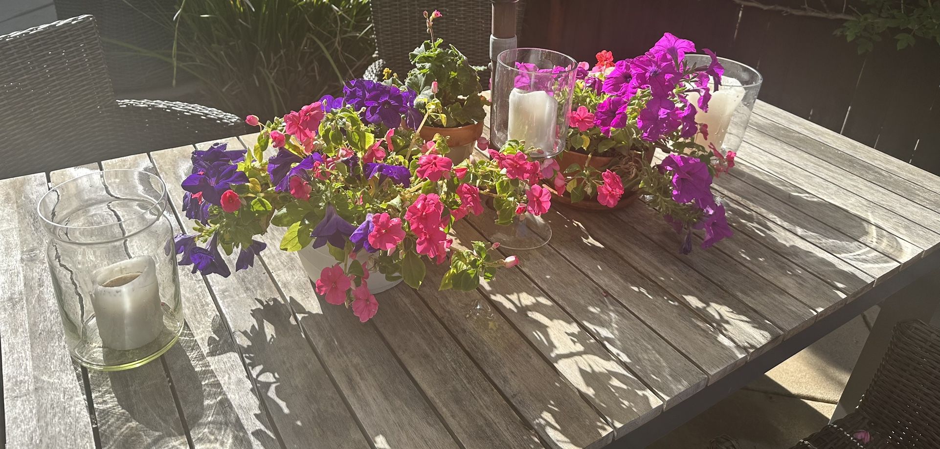 Flower Pots - Floral Table Scape And Candles