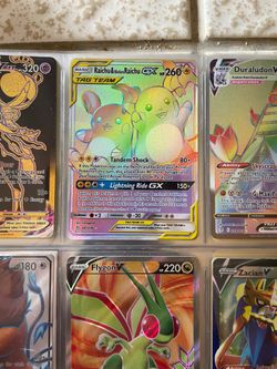 Raichu & Alolan Raichu GX Tag Team Full Art Secret Rare 241/236 – Cosmic Eclipse Pokémon Card