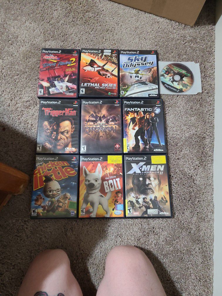 10 Ps2 Games Cib And 1 Loose Game