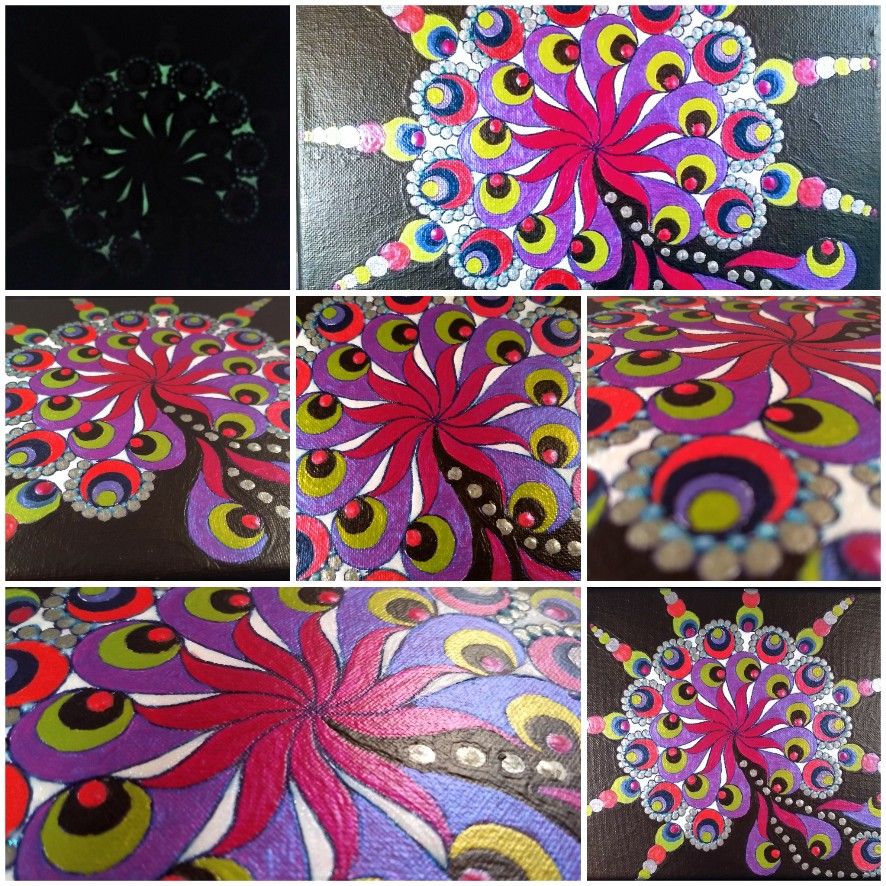 How in the dark "DISCO NEBULA" PAINTING