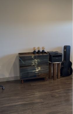 Coffee bar cabinet with wine rack. Like new.