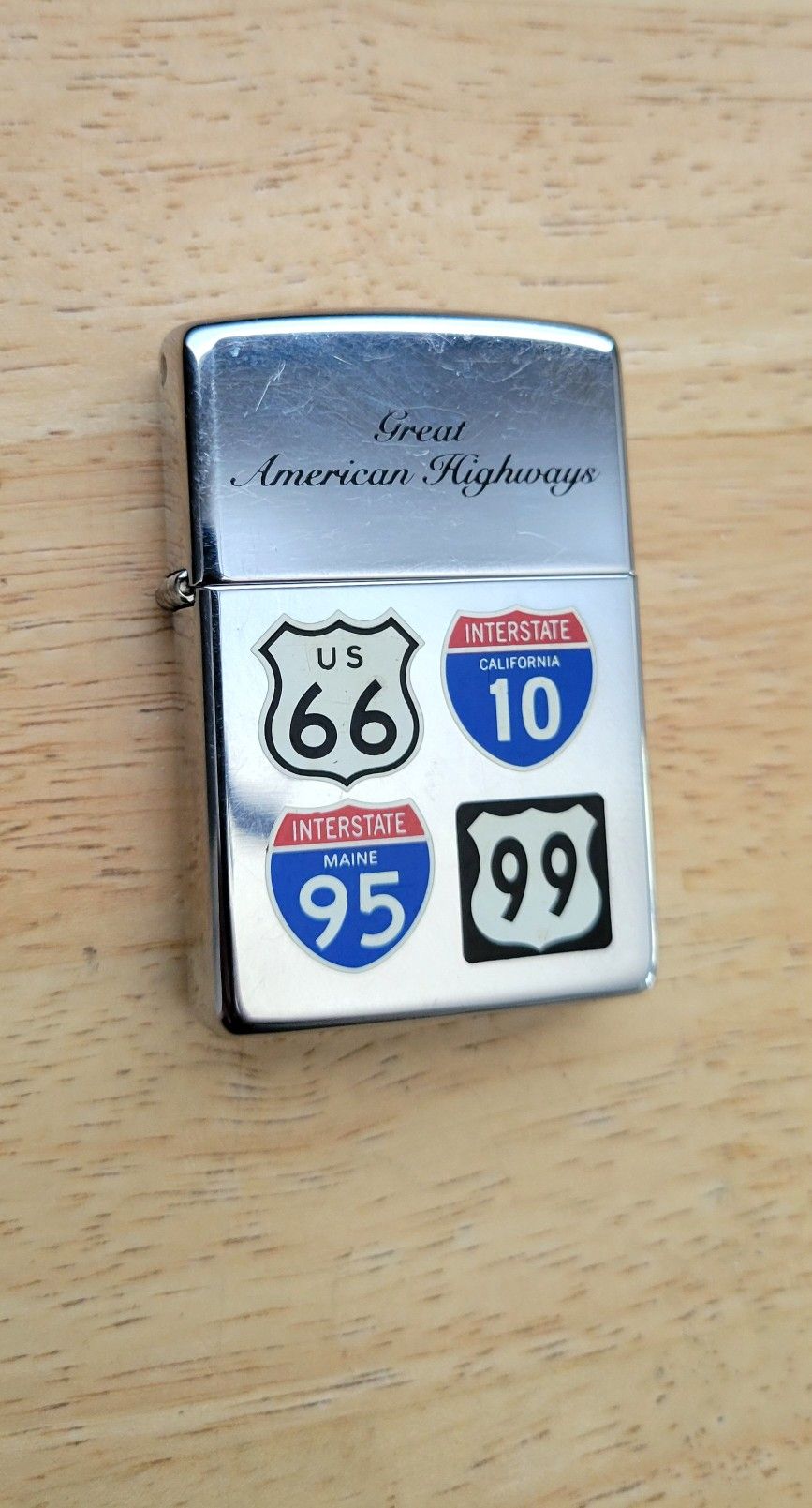 1994 Great American Highways 10, 66, 95, 99. Zippo Lighter.