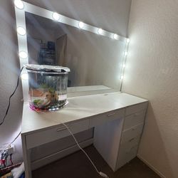 Vanity with lights