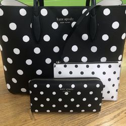 Kate Spade Medium Tote W/Wallet & Make Up Pouch