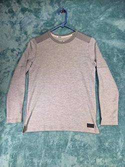 MSX Michael Strahan Boys L 14/16 Gray Long Sleeve Athletic Performance Shirt