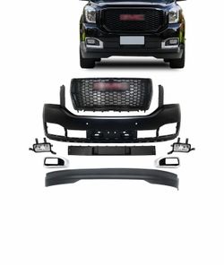 For GMC Yukon Denali 2015-2020 Front Bumper Cover Assembly w/ Grille Fog Light