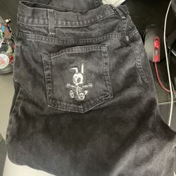 Black Kirkland Patch skull bunny pants