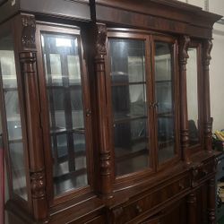 Antique Wooden China Cabinet