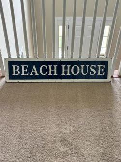 Beach House rustic metal sign NWT