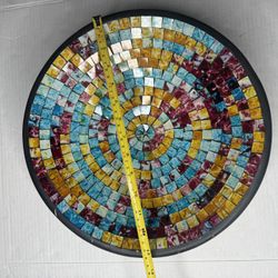 Bowl Plate decorative display dish Mosaic glass Handmade