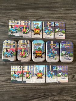 pokémon tcg lumiose city mini tin full set
