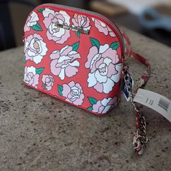 Betsey Jonson Red And White Floral Purse 