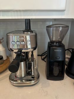 Breville Bambino Plus Espresso Machine and Baratza Encore ESP Coffee Grinder