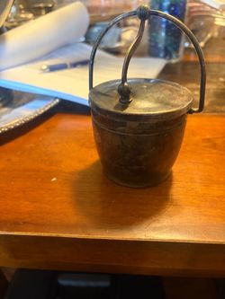 Vintage Silverplate Tabletop Ice Bucket with Insulated Metal Liner & Swivel Handle