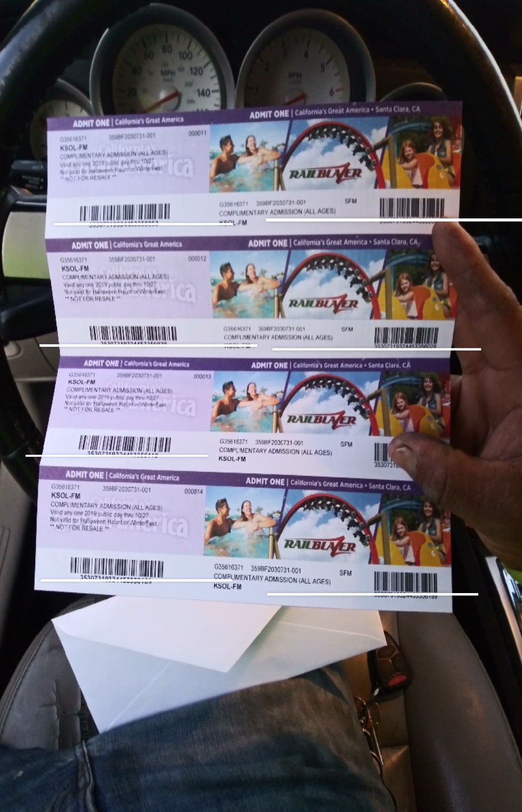 Tickets for great america