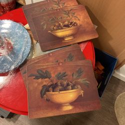 Vintage Set 4 Hardback Place Mats Pimpernel