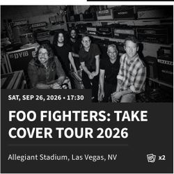 2 Foo Fighters Tickets (Las vegas) September 26, 2026