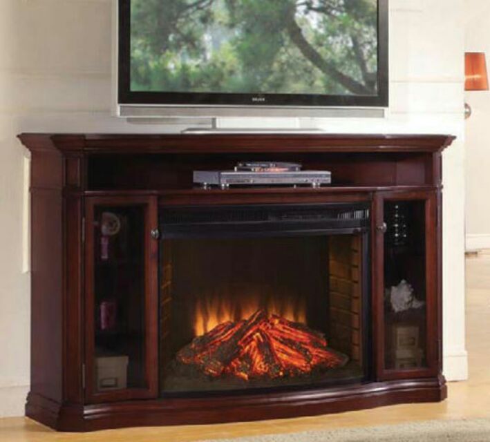 Well Universal 72” Electric Fireplace Media Mantle