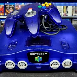 N64 Midnight Blue Nintendo 64 Console Used 