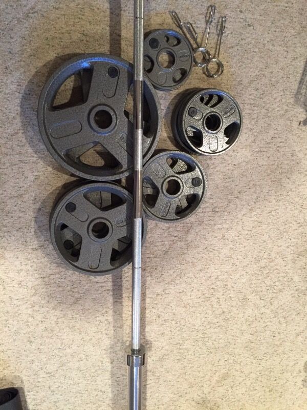 Weider Olympic Hammertone 210 lb Weight Set