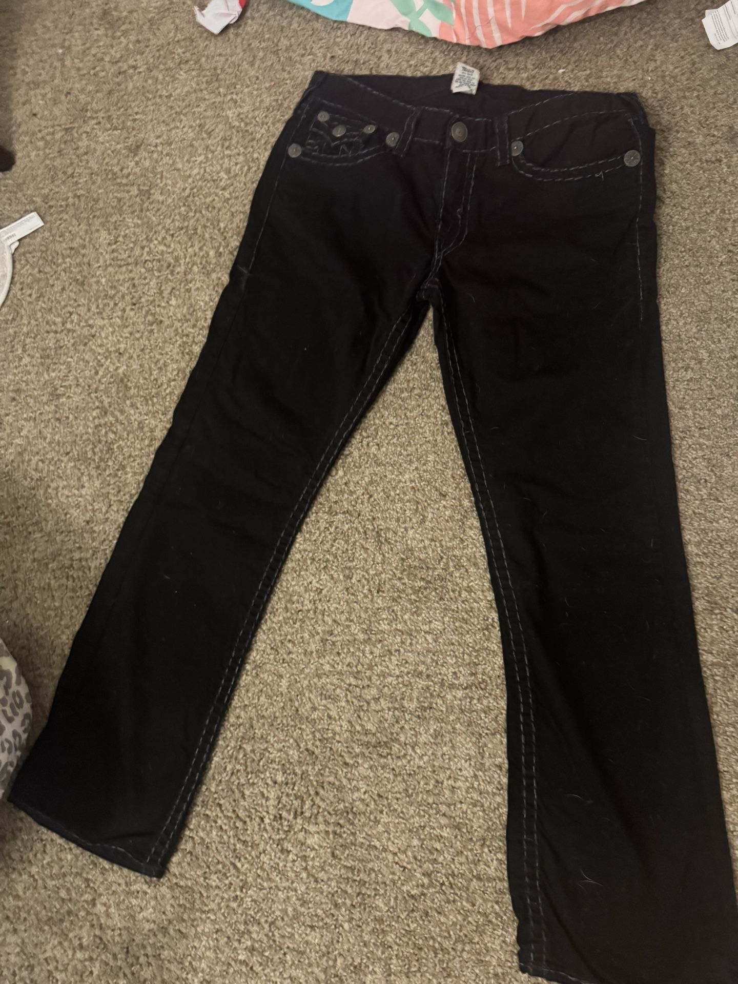 TRUE RELIGION BLACK MENS JEANS