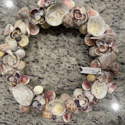 Beautifully Made One Of A Kind Shell Wreath 