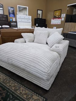 Plush Corduroy Oversized Chaise Lounger