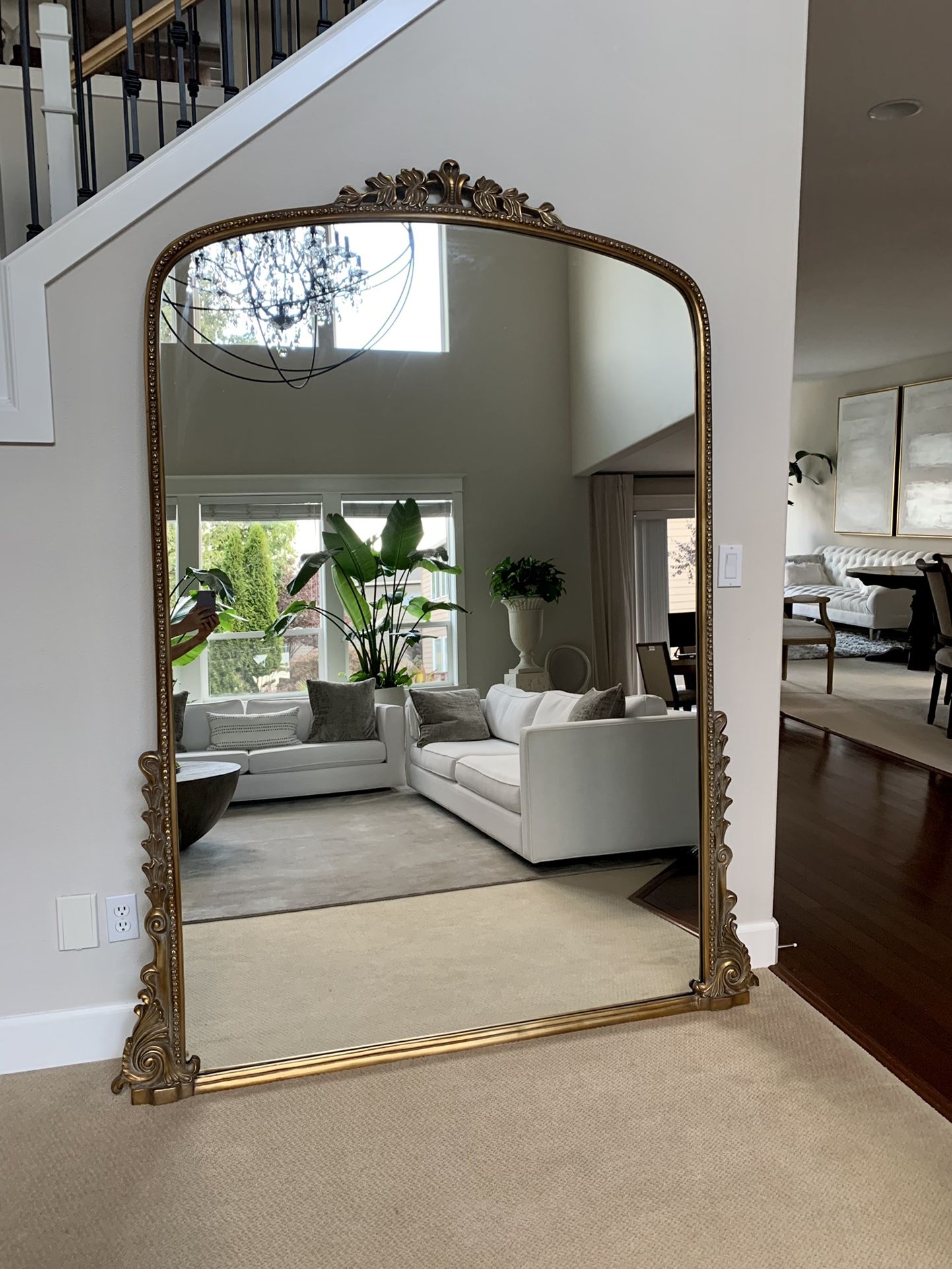 Anthropology Gleaming Primrose Mirror Gold: biggest size - 7’ New - we ordered 2 colors to see which one will match our decor better and waited for a