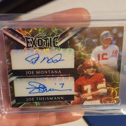Joe Montana/ Joe Theismann Dual Scope Autograph 