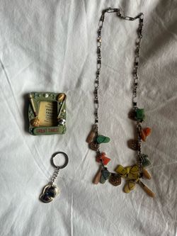 Softball Key chain, picture frame and necklace