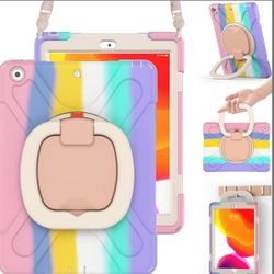 BRAECN Kids Case For IPad 9th 8th 7th Generation 10.2 2021 2020 2019, Shockproof Silicone Case With Screen Protector, Pencil/Pencil Cap Holder, Should