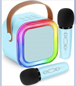 Mini Karaoke Machine for Kids,Girl Toys,Karaoke Microphone Wireless for Kids,Gifts for 4,5,6,7,8,9,10 Year Old Girl Toys (Blue)