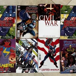 Marvel Comic Lot: Civil War, Ms. Marvel, Captain America, Young Avengers