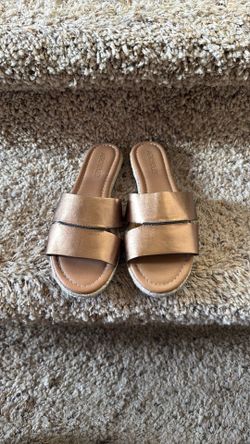 Aerosoles Gold Slide Sandals