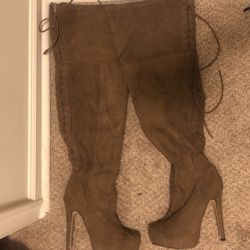 Dark nude Thigh High Boots Size 9
