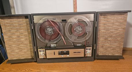 WOLLENSAK 1280 Reel To Reel Stereo Tape Recorder Working.
